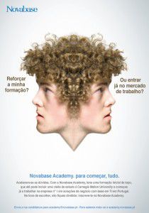Campanha de recrutamento de talentos para a Novabase, criada pela Hamlet