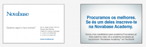 Peça de divulgação do programa de recrutamento de novos talentos da Novabase