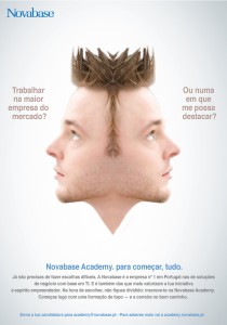 Campanha de recrutamento de talentos para a Novabase, criada pela Hamlet